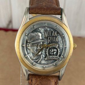 Vintage Nolan Ryan Limited Edition Strike Out King Baseball Fossil Quartz Watch